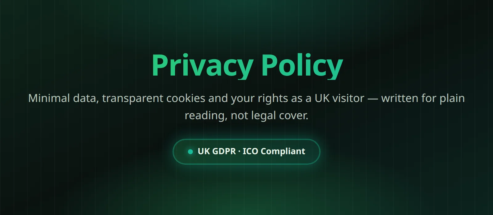 Privacy policy for the Ivy Casino affiliate review site — UK GDPR compliant