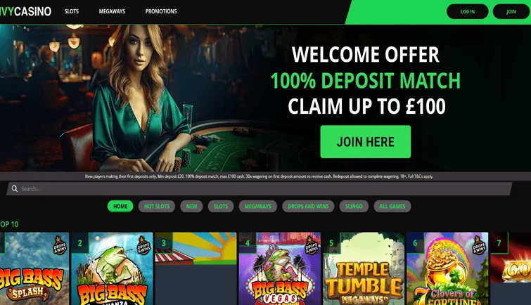Ivy Casino Games Collection - Slots, Table Games, Live Casino